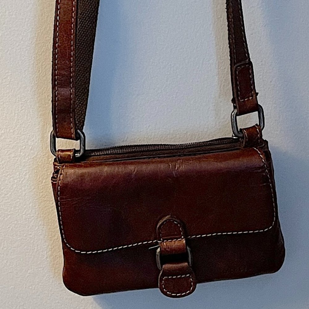 Jack Georges Tiny Wallet Crossbody Leather Bag